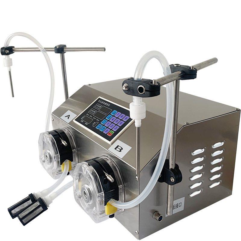 D53B双头蠕动泵液体定量灌装机502胶水溶剂墨水精油半自动分装机