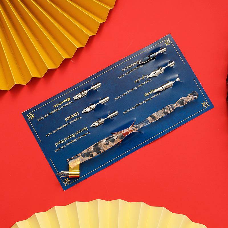 木杆蘸水笔厂家现货学生练字体蘸水笔钢笔斜杆批发书法花漫画英文