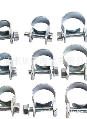 软管夹卡箍135PCS盒装迷你卡箍双耳抱镀锌箍箍一件抱金属