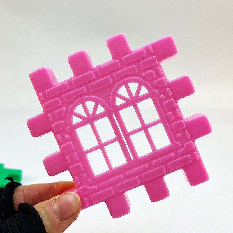 9厘米超大号房子方块幼儿园搭装桌面拼儿童玩具益智数字女孩插男