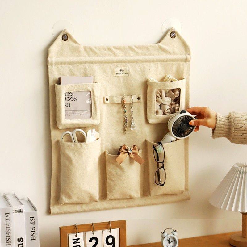 日式加厚帆布儿童收纳挂家用袋袋杂物壁挂式物储首饰收纳袋大容量,收纳整理,收纳挂袋,淘宝优惠券,粉丝福利购,淘宝优惠卷