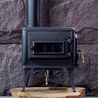 纽波特FS501铸铁真火燃木独立式壁炉民宿别墅自建房用烧柴取暖器