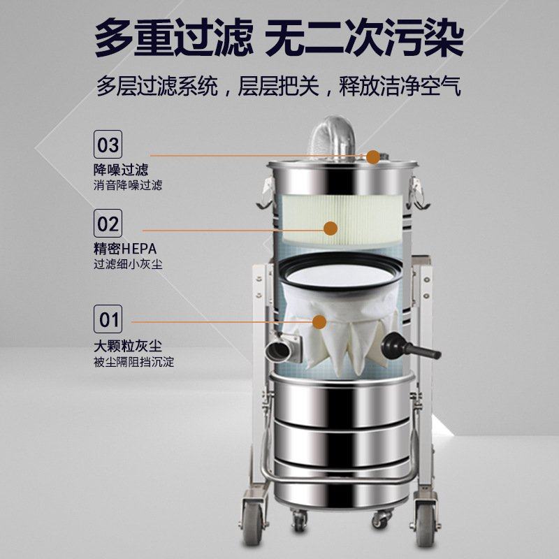 工厂大功率铁屑粉尘吸尘器 车间手推式380V集尘机WX100/75,五金/工具,工业吸尘器/除尘器,淘宝优惠券,粉丝福利购,淘宝优惠卷