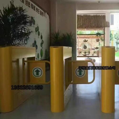幼儿园专用烤漆摆闸 鑫翼通刷卡门禁系统 防撞摆闸 防钻爬全高闸