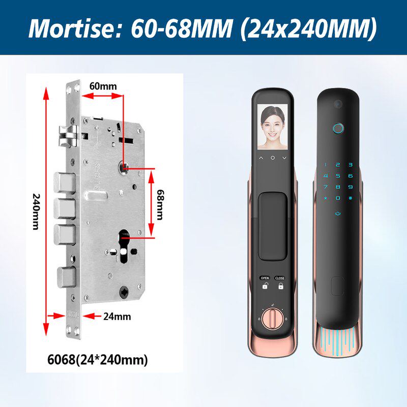 涂鸦智能锁指纹锁家庭入户门人脸密码锁视频对讲智能安防电子锁