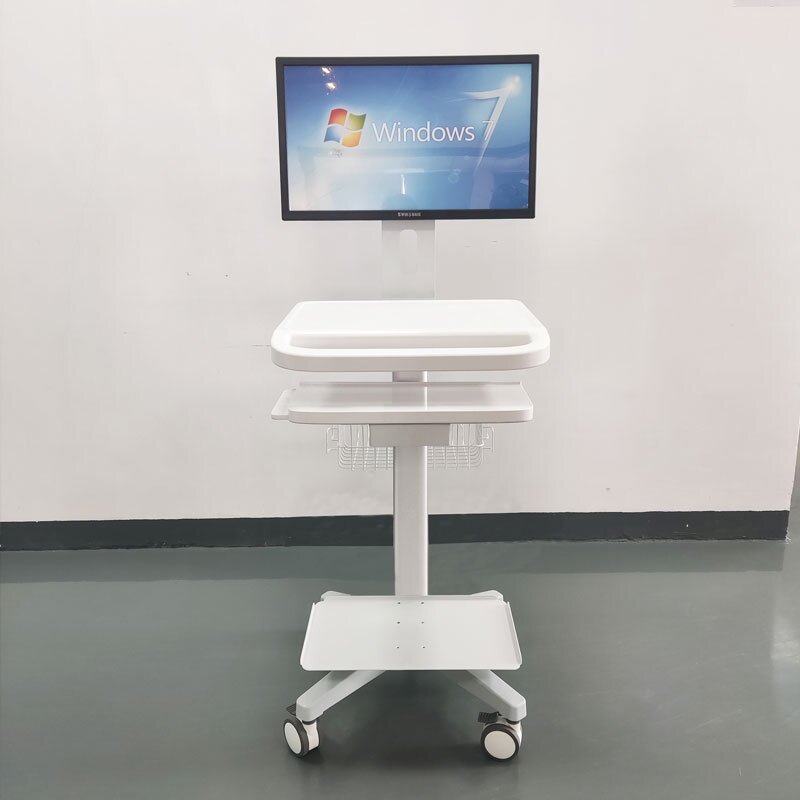 简易款一体机台车  移动带显示器手推车  小型工作站电脑台车支架