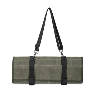 跨境厂家直供油蜡帆布收纳包包西餐卷厨师厨师主厨刀具包袋式