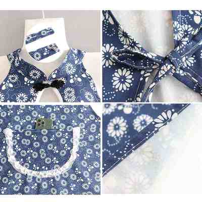 网红碎花旗袍围裙工作大人饭店围裙上班耐磨餐饮腰专用围国风女士