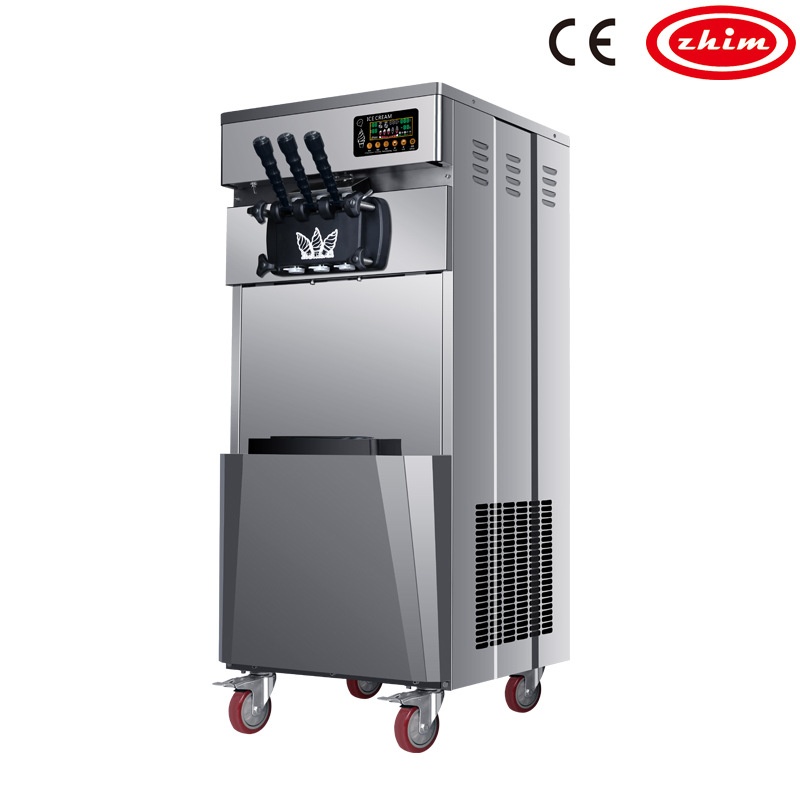 冰淇淋机商用立式大产量冰激凌机超长冰淇淋双压缩机免清洗带预冷