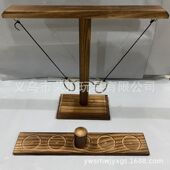 RingtossGame亚马逊爆款 游戏套圈桌面玩具环挂钩投掷互动木制抛