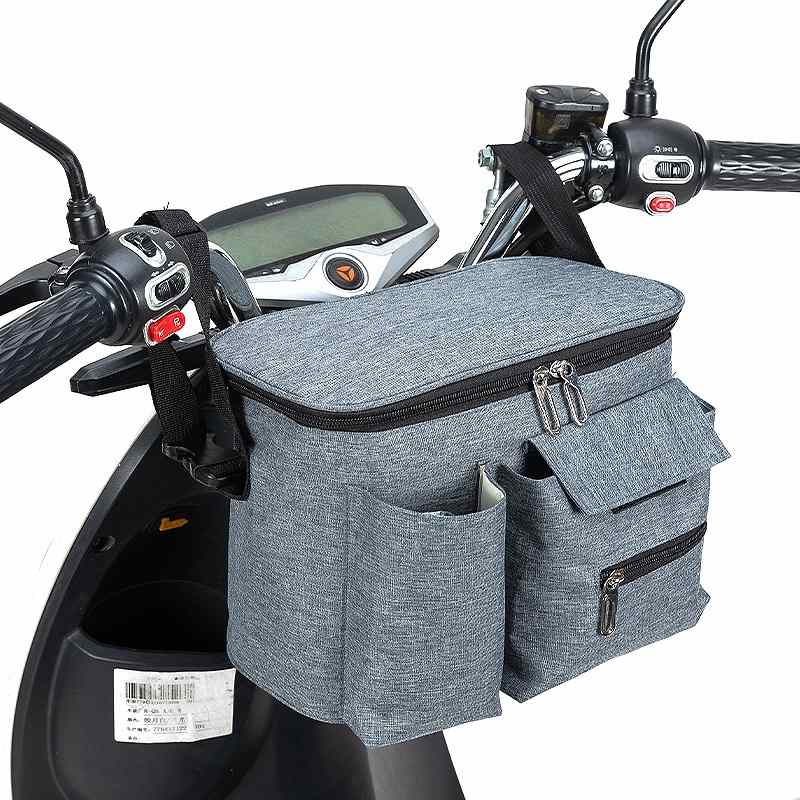 电动自行车骑行挂包雨衣收纳袋前置物摩托车挂兜电瓶车头加大车筐
