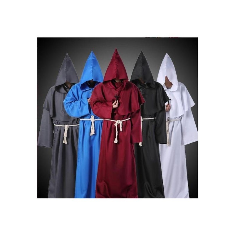 万圣节成人服装中世纪僧侣修士袍cosplay巫师牧师教父神父男斗篷