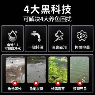 疯狂水草鱼池不锈钢过滤箱净水循环过滤系统鱼缸过滤器外置过滤桶