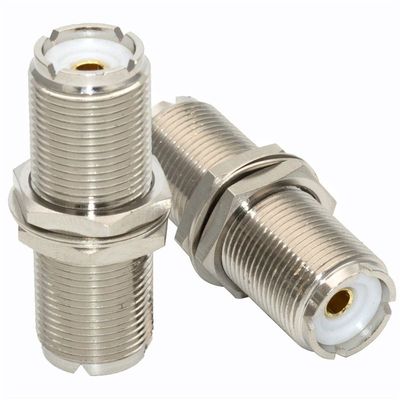 连接器UHF-KKY转接头UHF母转垫片UHF带母铜通讯定制螺母转接头全