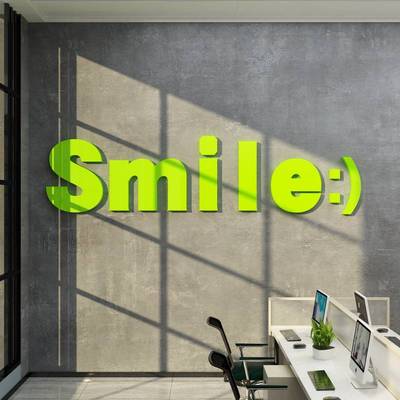 英文字母办公室墙面贴装饰励志企业文化公司背景中介门店布置标语