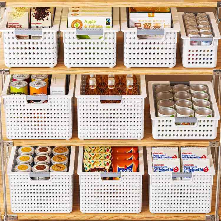 收纳筐厨房橱柜客厅家用篮塑料置整理零食玩具杂物盒子桌面储物箱,收纳整理,其他收纳篮,淘宝优惠券,粉丝福利购,淘宝优惠卷