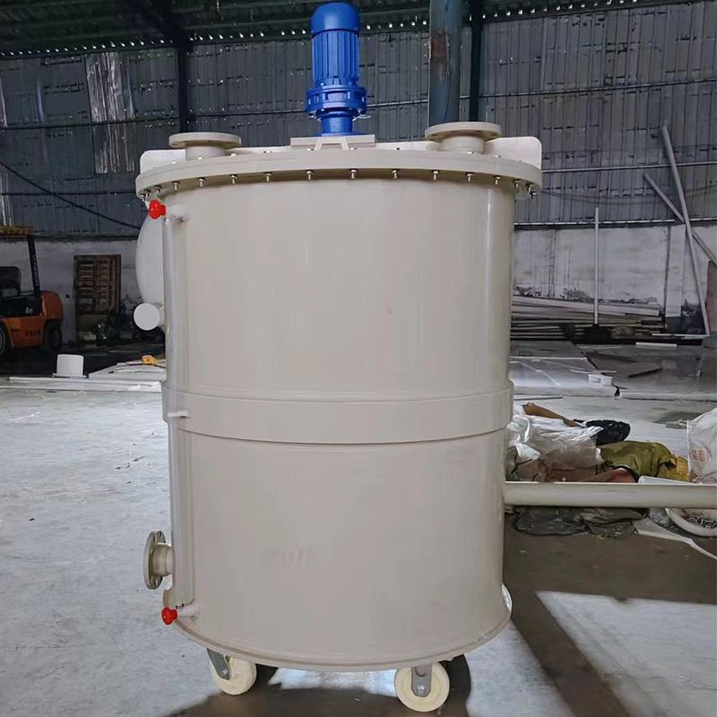 厂家供应PP/PPH搅拌罐 反应釜平盖搅拌槽3-15KW开式搅拌罐