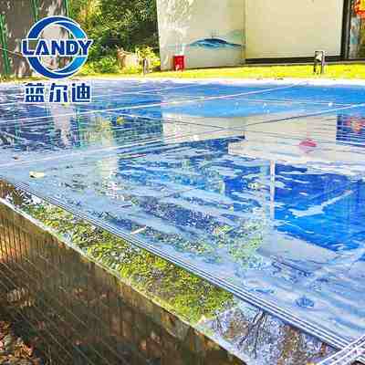 PP泳池安全盖高承重能站人 泳池防护防尘网 蓝尔迪防摔泳池安全罩