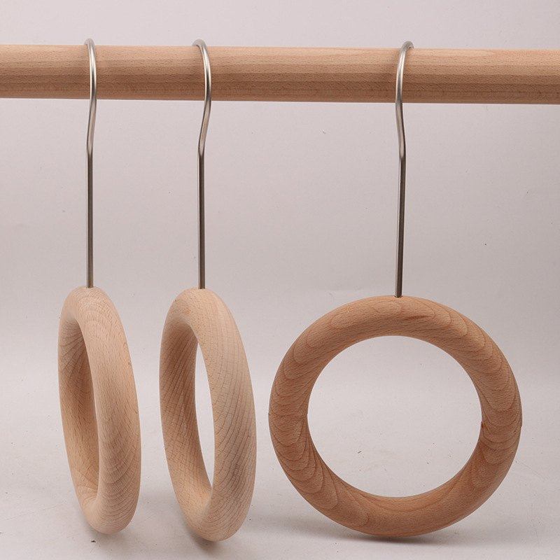 木质衣架直供现货多功能圈圈围巾夹魔术领带丝巾收纳旋转圈架,收纳整理,多夹子晾衣架,淘宝优惠券,粉丝福利购,淘宝优惠卷