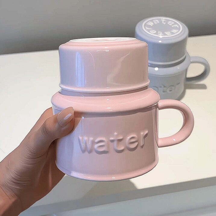 ins精致水壶陶瓷咖啡杯外出携带大容量保温女士个人专用高档精致