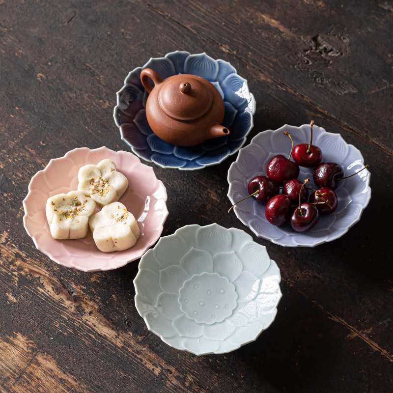 中式莲花小号茶点盘高脚点心果蔬盘零食盘供托盘禅意糕点干果,餐饮具,餐用托盘,淘宝优惠券,粉丝福利购,淘宝优惠卷