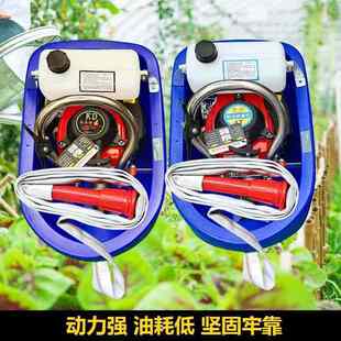 绿田船式喷灌机四冲程汽油机水泵农用自吸浮式抽水机船仔机指针式