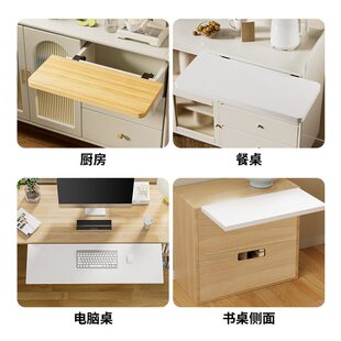 桌面延长板可折叠带抽屉桌面免打孔抽屉专用加宽扩大电脑桌子手