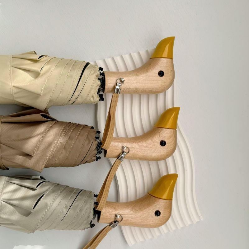 鸭子头个性太阳防晒伞紫外线男两用折叠伞雨50+高级雨伞感晴防女