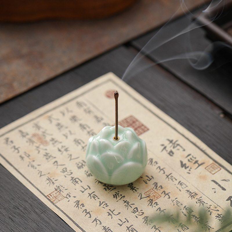 创意莲花线香香插底座插茶道香沉香薰炉摆件家用座室内香香檀香点,家居饰品,香托/香盘/香座/香插,淘宝优惠券,粉丝福利购,淘宝优惠卷