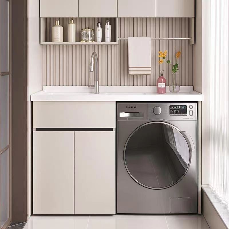 A9L蜂窝铝洗衣机柜阳台组合带搓板定 制切角一体洗衣盆滚筒伴侣浴,家装主材,洗衣机柜,淘宝优惠券,粉丝福利购,淘宝优惠卷