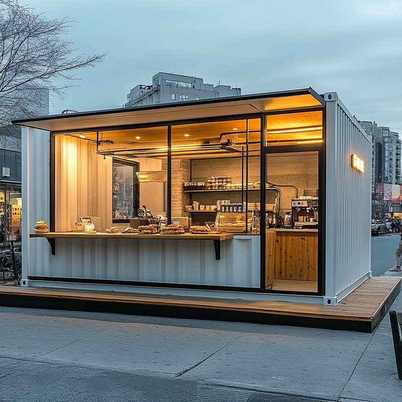 重庆商用景区夜宵摊位网红快餐车移动售卖亭集装箱夜市宵夜集市