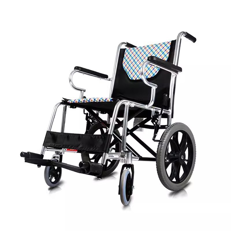 鱼跃轮椅H032C轻便折叠小型旅行专用老年残疾人多功能代步手推车