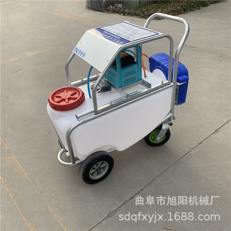 75升手推式电动喷雾器 大棚除虫自动卷管打药机 双泵大功率喷药机