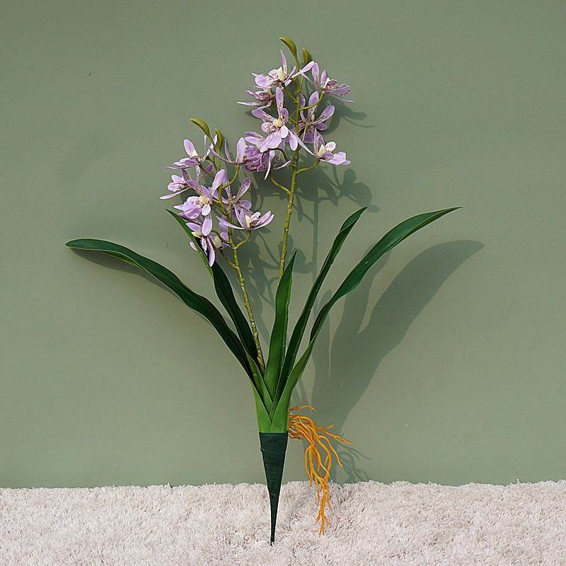 带叶香水胡姬兰花卉婚庆酒店奢装饰花摆件假布景仿真花家居轻,家居饰品,仿真花/假花,淘宝优惠券,粉丝福利购,淘宝优惠卷