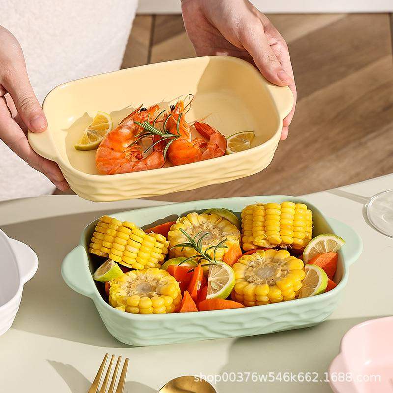 芝士焗饭烤盘烤箱微波炉加热盘子用网器皿烤创意专用双耳陶瓷碗红,厨房/烹饪用具,微波炉专用盒,淘宝优惠券,粉丝福利购,淘宝优惠卷