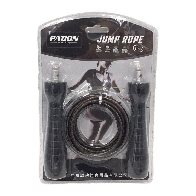 竞速钢丝跳绳中考专用儿童健身轴承手柄有绳跳绳跳绳金属体育运动