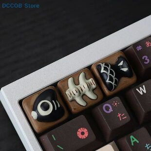 Cute Fish Bones Keycap Personalized Resin Kawaii Cartoon