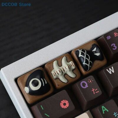 Cute Fish Bones Keycap Personalized Resin Kawaii Cartoon