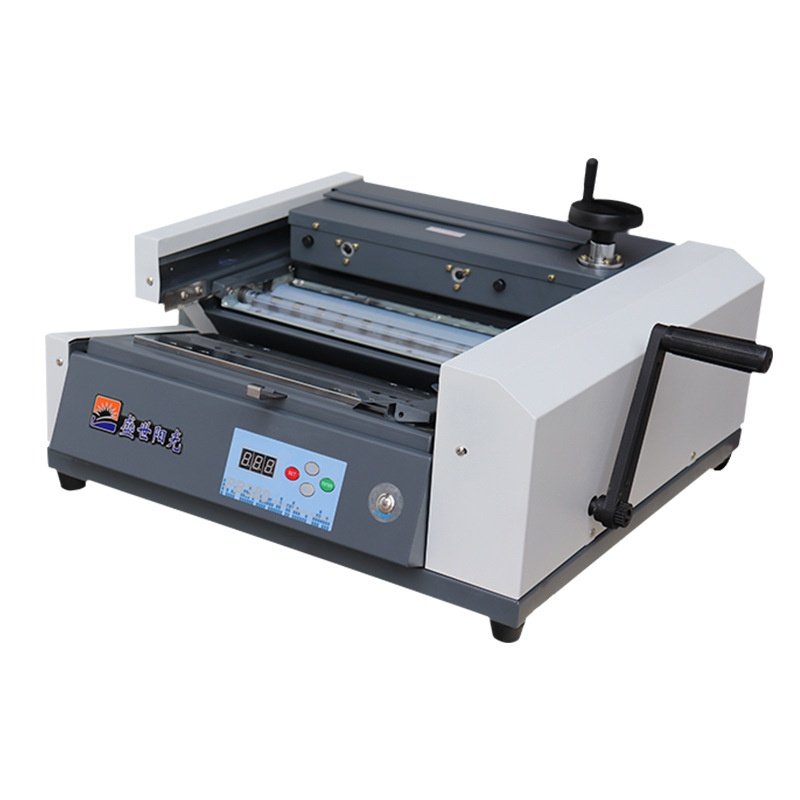 胶装机自动A4台式热熔装订机办公桌面标书文件380胶装切纸机厂家