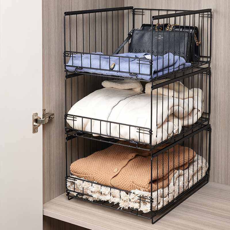 可叠加衣柜收纳框分层卧室衣橱隔板衣服抽屉式收纳筐收纳神器收纳,收纳整理,收纳筐,淘宝优惠券,粉丝福利购,淘宝优惠卷