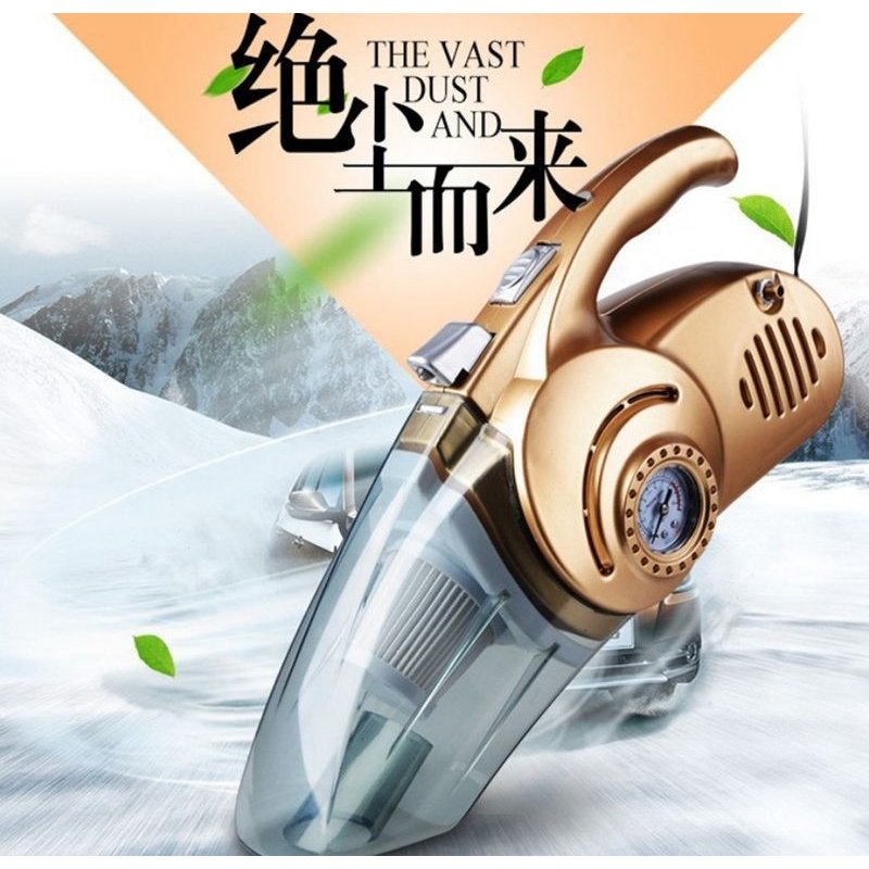 车载吸尘器轮胎充气汽车打两用12V大功率照明气泵干湿车用四合一