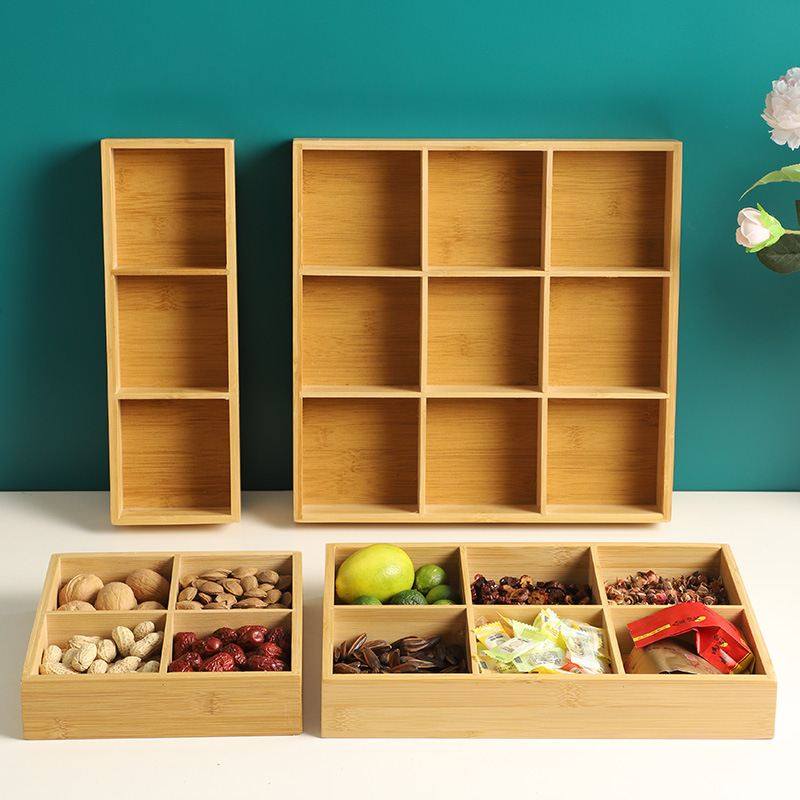 竹制火锅九宫格餐盘围炉煮茶盘托盘蔬菜小吃拼盘配菜三六九格烤肉,餐饮具,餐用托盘,淘宝优惠券,粉丝福利购,淘宝优惠卷