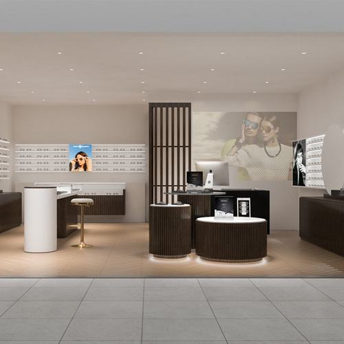 眼镜展柜制作厂烤漆展示柜道具饰品定做化妆品美甲展示柜台架环保