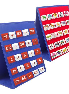 新品 桌面口袋 桌面三脚架桌面立式卡片袋Tabletop Pocket Chart