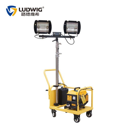 A-103小型推车便携式轻型升降泛光灯SFW6120拖车款移动照明灯车电