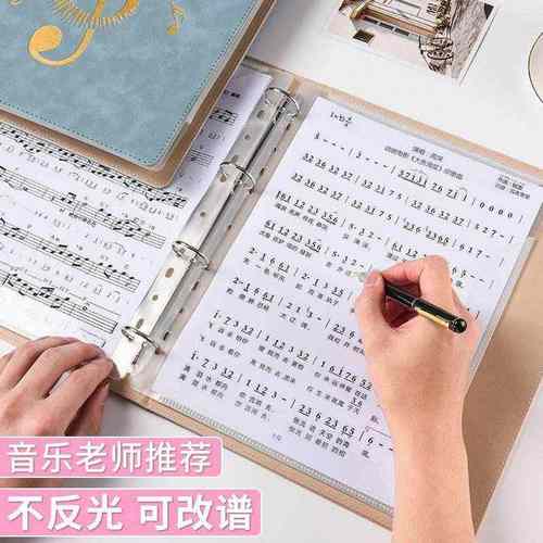 乐谱夹册大容量多功能皮面肤感活页可改谱A4资料册文件夹钢琴谱