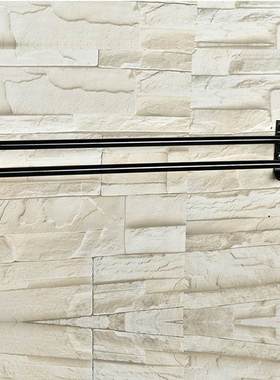 黑色一体双杆太空铝带钩五金厂浴巾卫浴架用品毛巾壁挂批发家厨卫