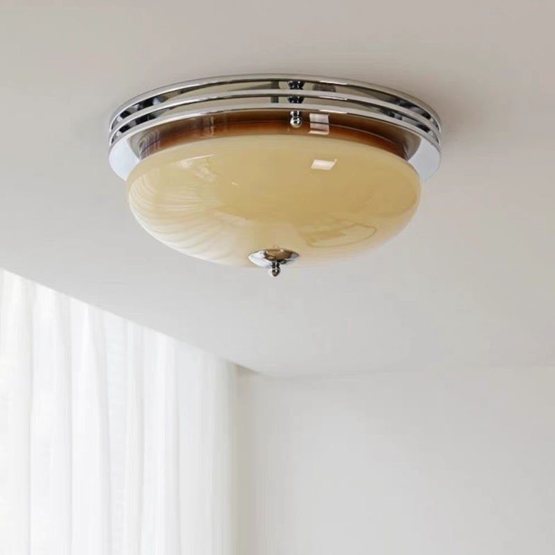 中古卧室吸顶灯法式包豪斯复古主卧次卧灯奶油风玻璃蛋挞护眼灯具,家装灯饰光源,护眼吸顶灯,淘宝优惠券,粉丝福利购,淘宝优惠卷