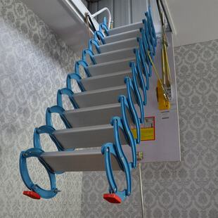 加厚加宽阁楼楼梯家用室内阁楼伸缩楼梯别墅复式升降折叠伸缩楼梯