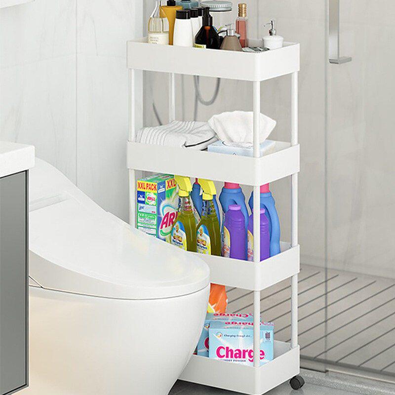 新款直销厨房窄缝置物架卫生间浴室架冰箱角落整理多层收纳窄缝收